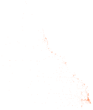 1,774 schools drawn in 760 cells of 0.05 degrees, the fullest with 27.