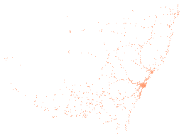 1,783 stations drawn in 896 cells of 0.05 degrees, the fullest with 33.