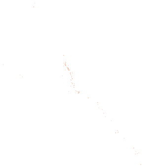 164 sightings drawn in 95 cells of 0.05 degrees, the fullest with 11.