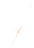 246 swim sites drawn in 103 cells of 0.05 degrees, the fullest with 12.